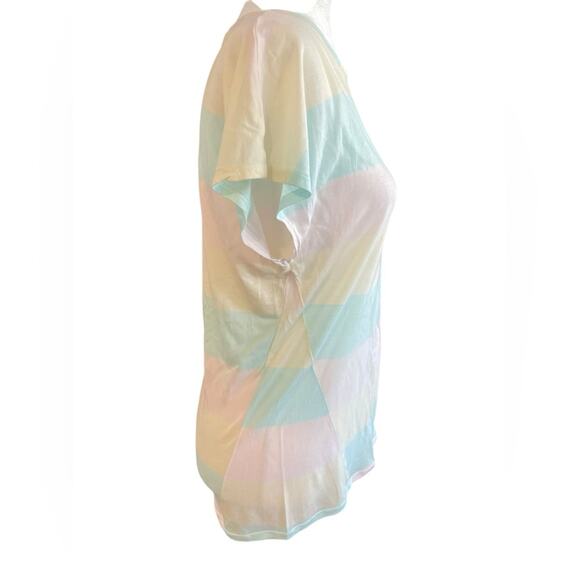Ted Baker London Cotton Candy Striped Pastel T-Shirt- Size 2 - Picture 2 of 9